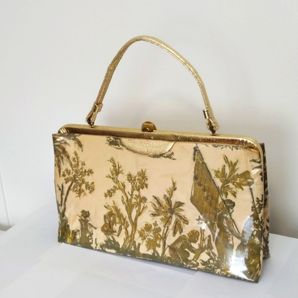 Women Bag Source New York Vintage Clear Vinyl Like Waterproof Exterior Artist